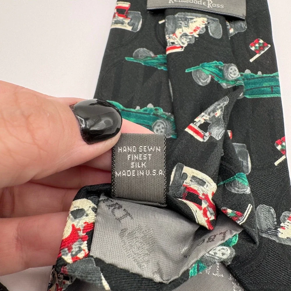 Robert Talbott Redwood & Ross Racing Car‎ Silk Necktie - Racecar Motorsport